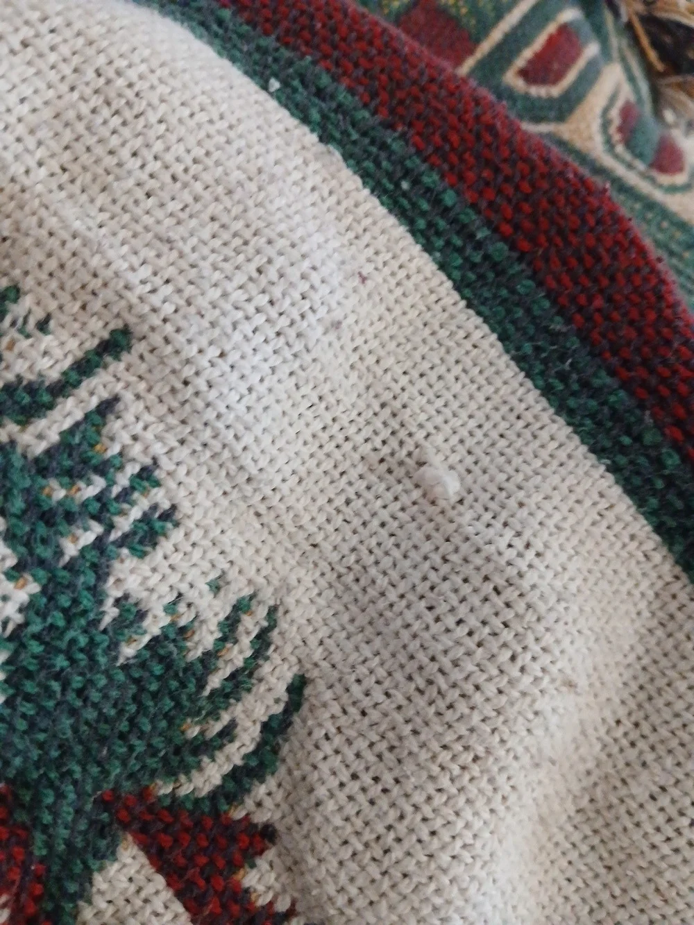 Vtg Crown Crafts Vintage Blanket Woven Cotton Fringe Train 55x42 Grandmacore
